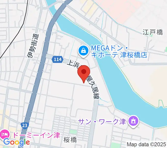 イオンシネマ津の地図