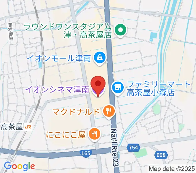 イオンシネマ津南の地図