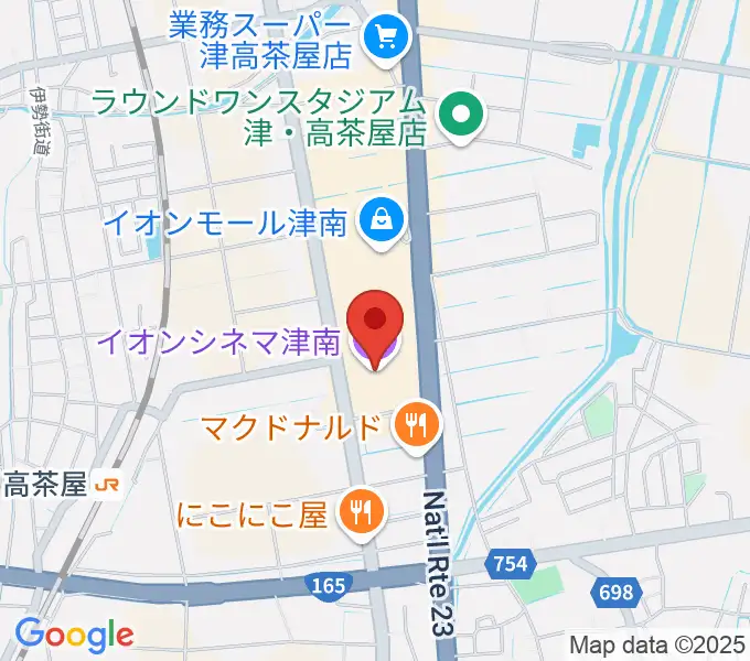 イオンシネマ津南の地図