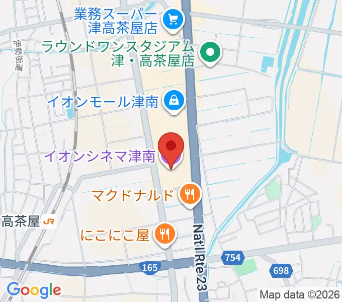 イオンシネマ津南の地図