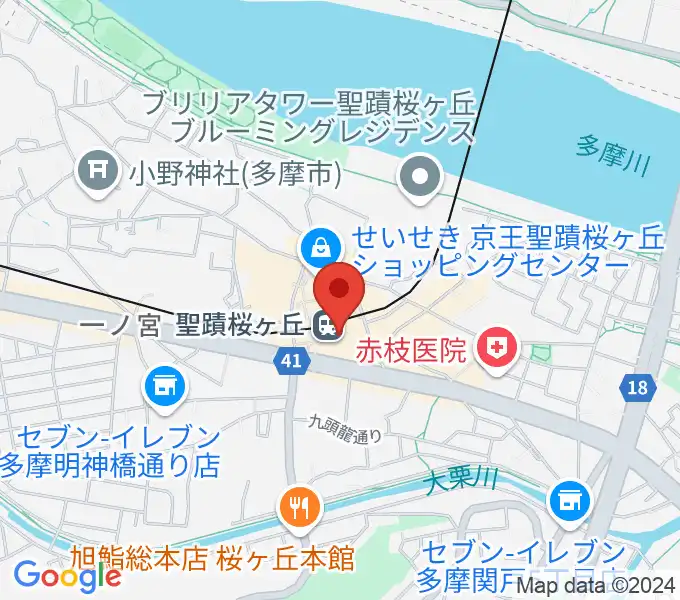 せいせきアウラホールの地図