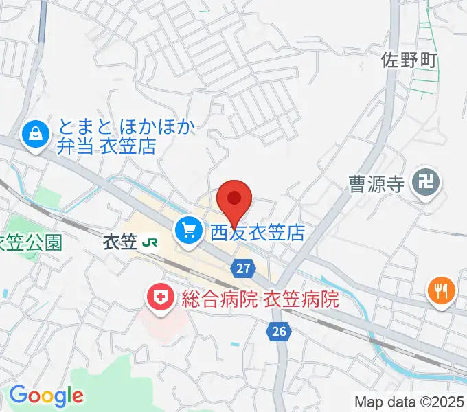 スタジオバックビートの地図