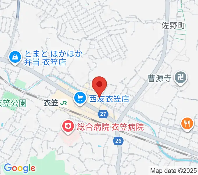 スタジオバックビートの地図