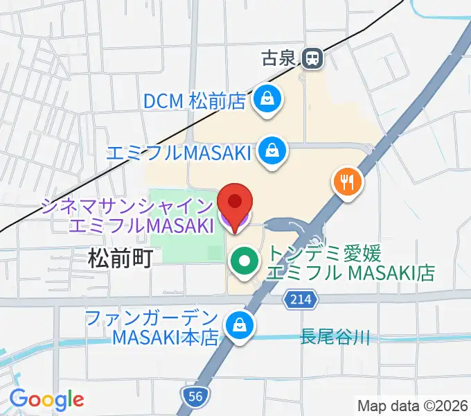 シネマサンシャインエミフルMASAKIの地図