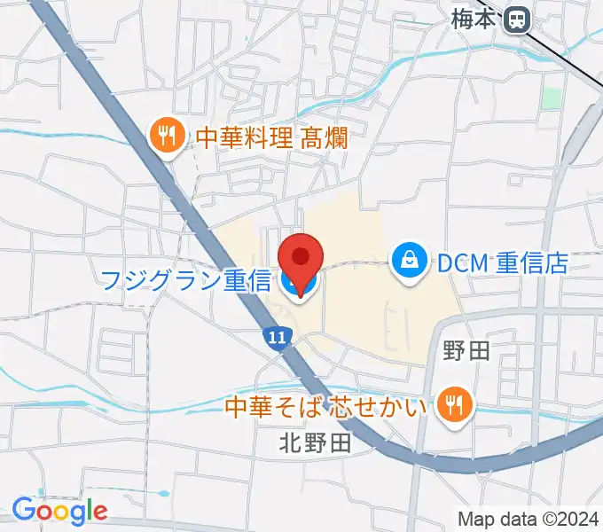 シネマサンシャイン重信の地図