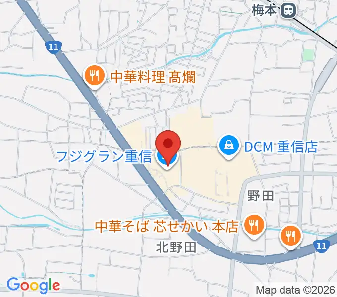 シネマサンシャイン重信の地図