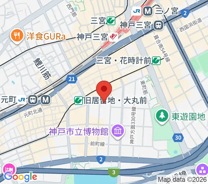 シネ・リーブル神戸の地図