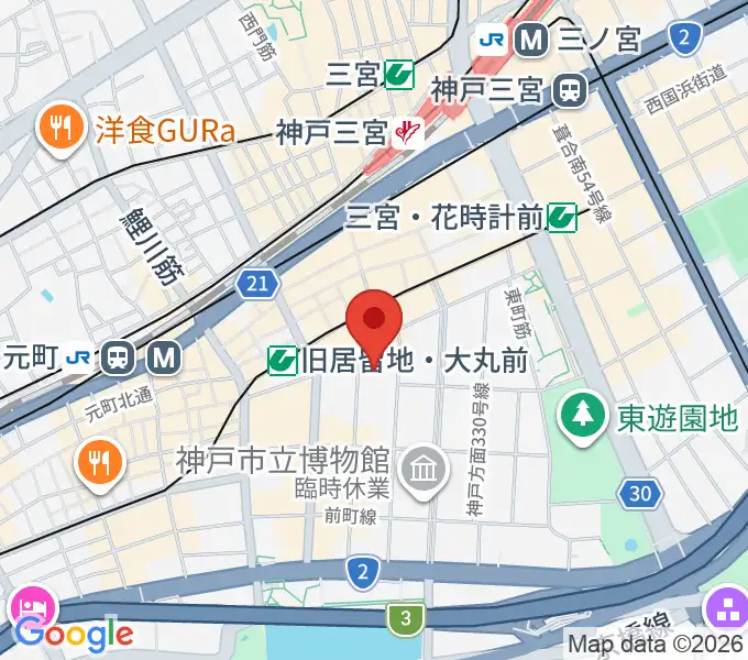 シネ・リーブル神戸の地図