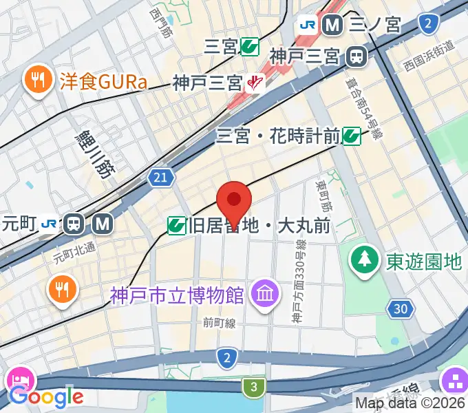 シネ・リーブル神戸の地図