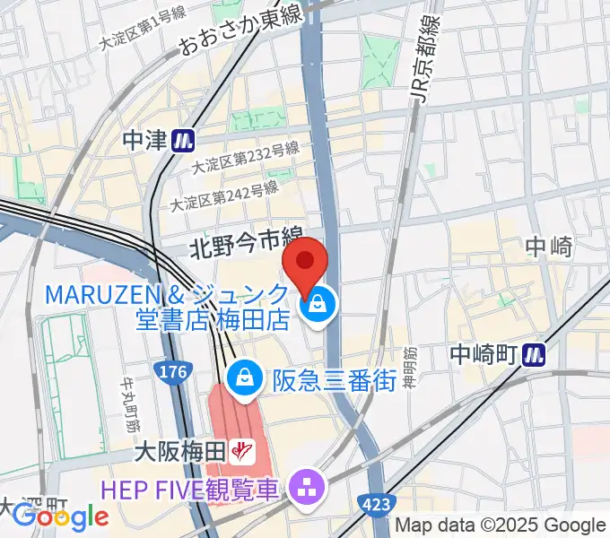 テアトル梅田の地図