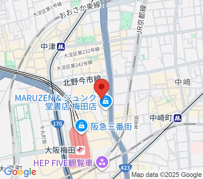 テアトル梅田の地図