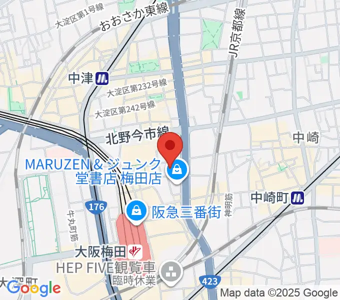 テアトル梅田の地図