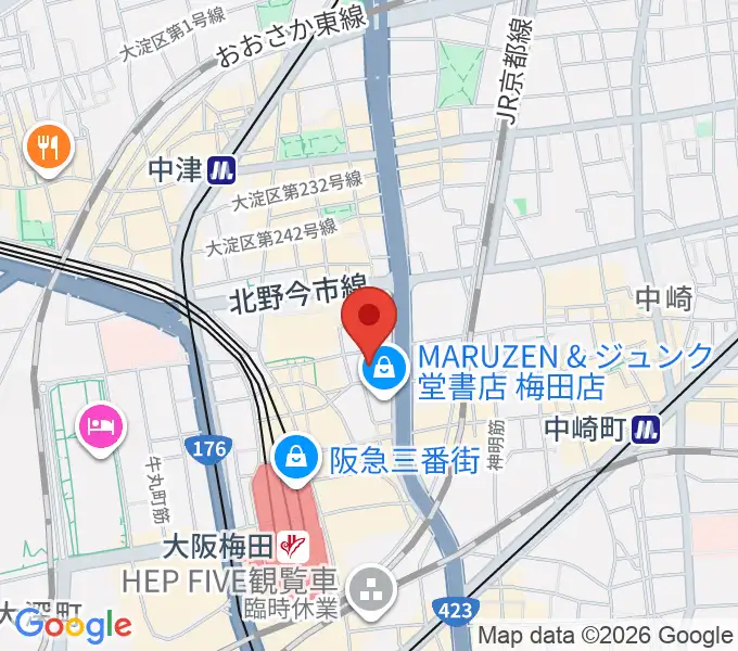 テアトル梅田の地図