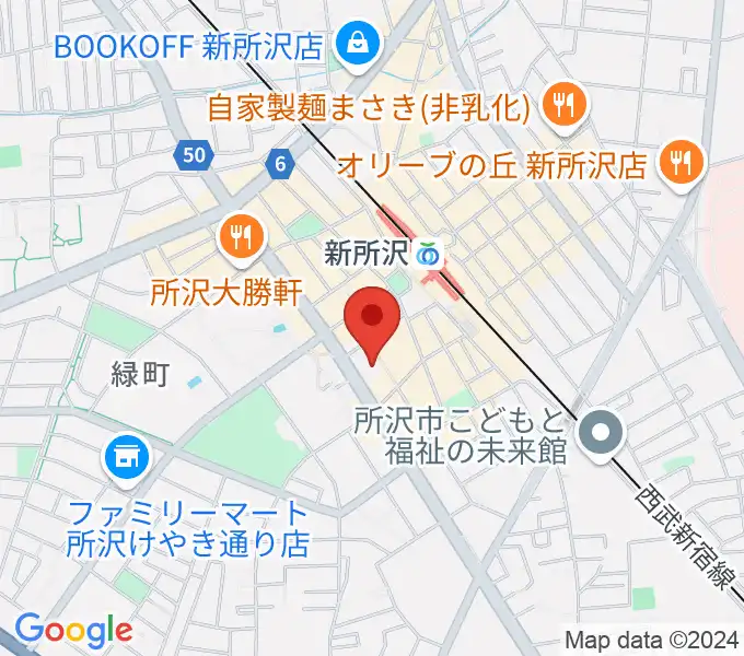 新所沢レッツシネパークの地図