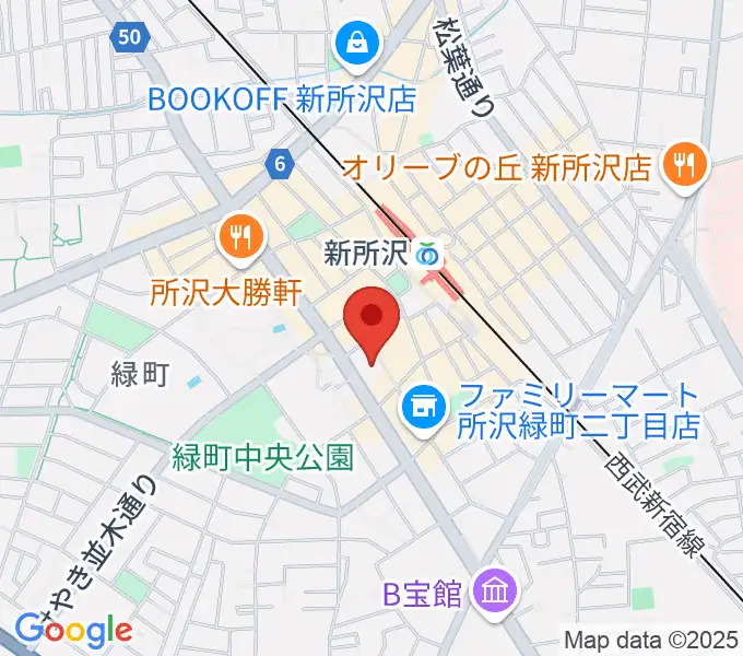 新所沢レッツシネパークの地図