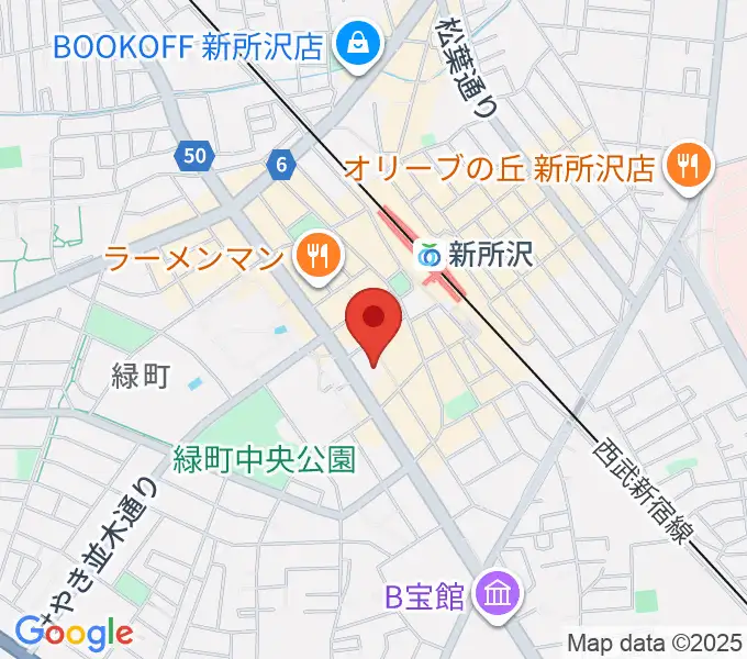 新所沢レッツシネパークの地図