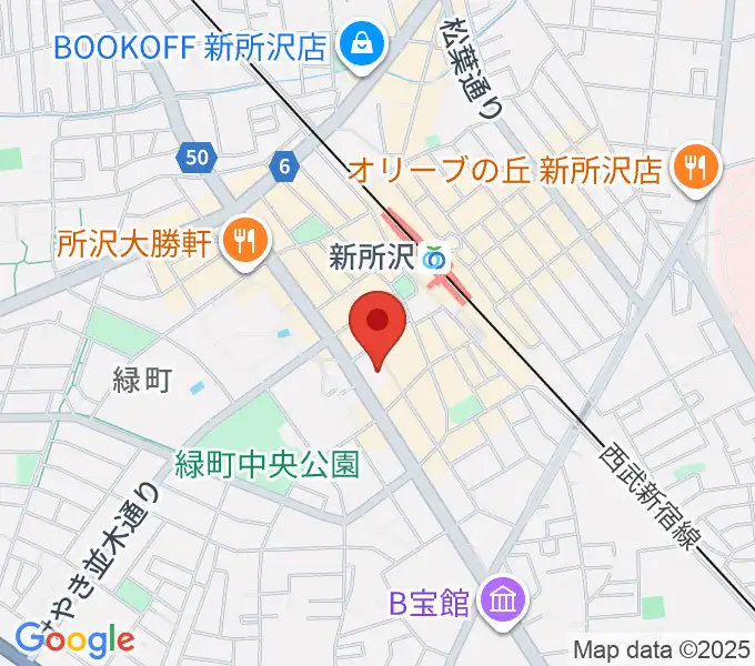 新所沢レッツシネパークの地図