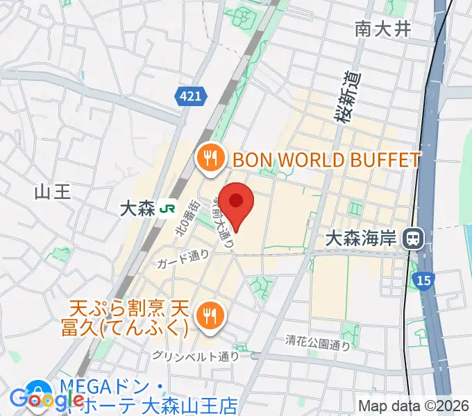 キネカ大森の地図