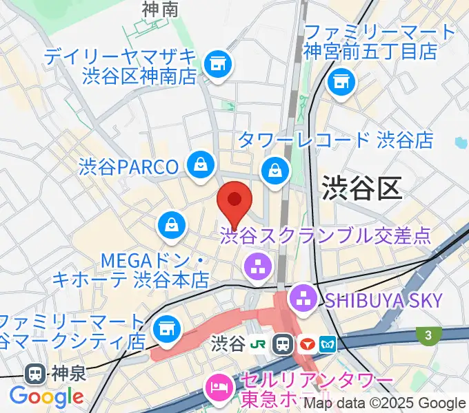 渋谷シネクイントの地図