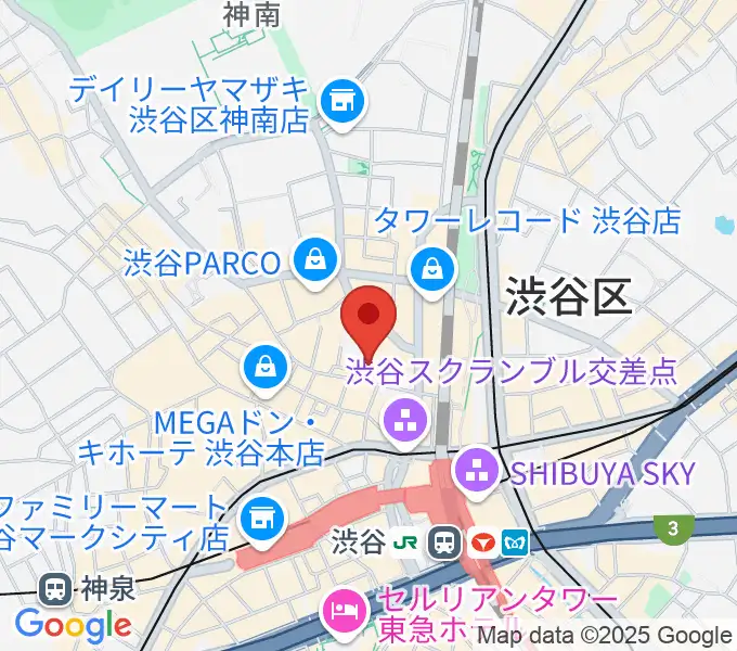 渋谷シネクイントの地図