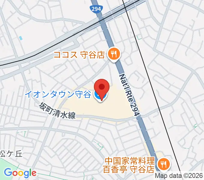 ウインズ・ユー守谷店の地図