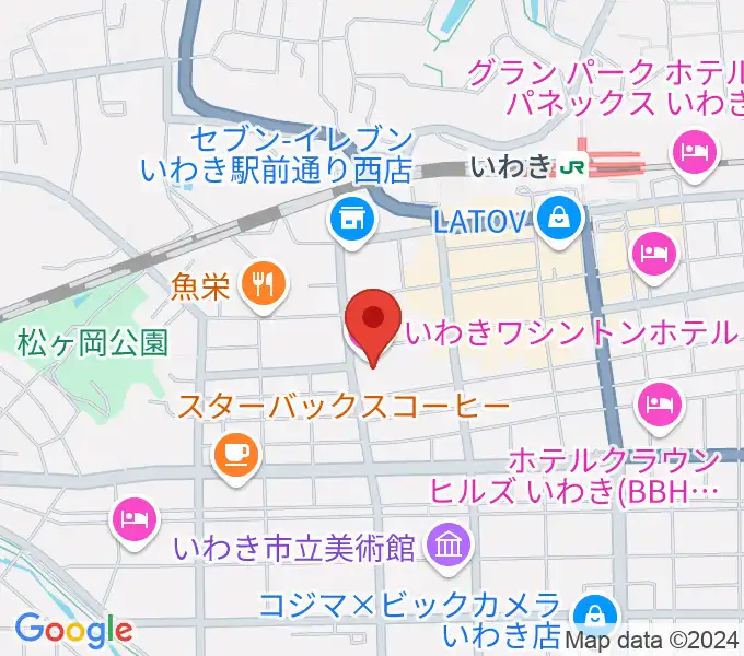 ウインズ・ユーいわき店の地図