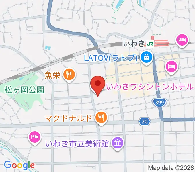 ウインズ・ユーいわき店の地図