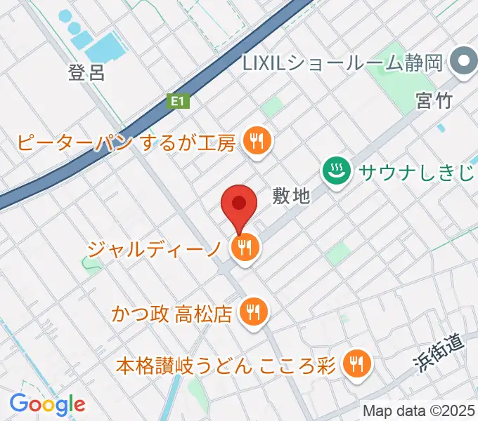 音楽天国・静岡駿河店の地図