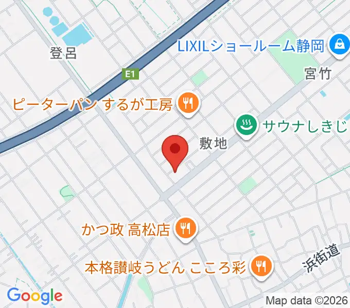 音楽天国・静岡駿河店の地図