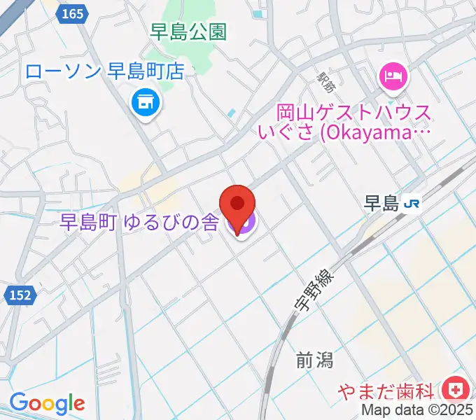 早島町町民総合会館ゆるびの舎の地図