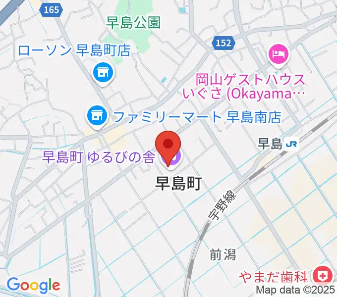 早島町町民総合会館ゆるびの舎の地図