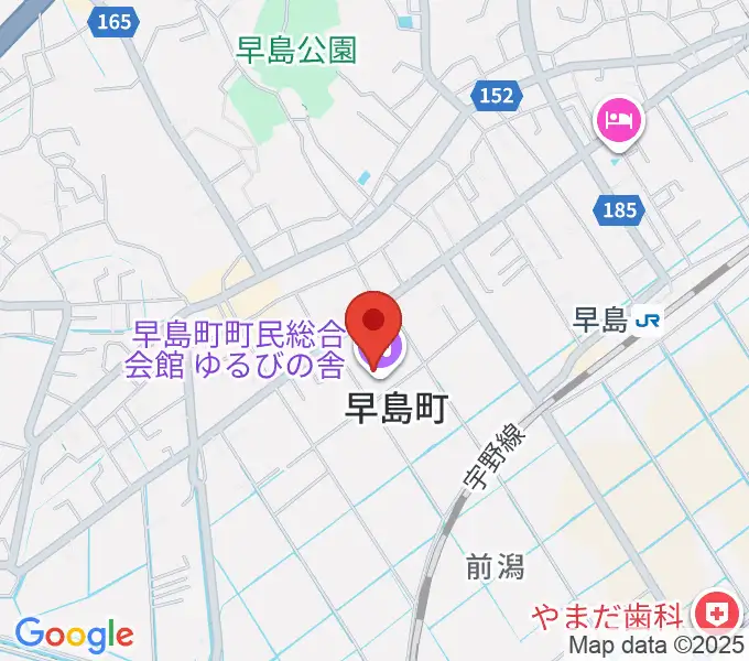 早島町町民総合会館ゆるびの舎の地図