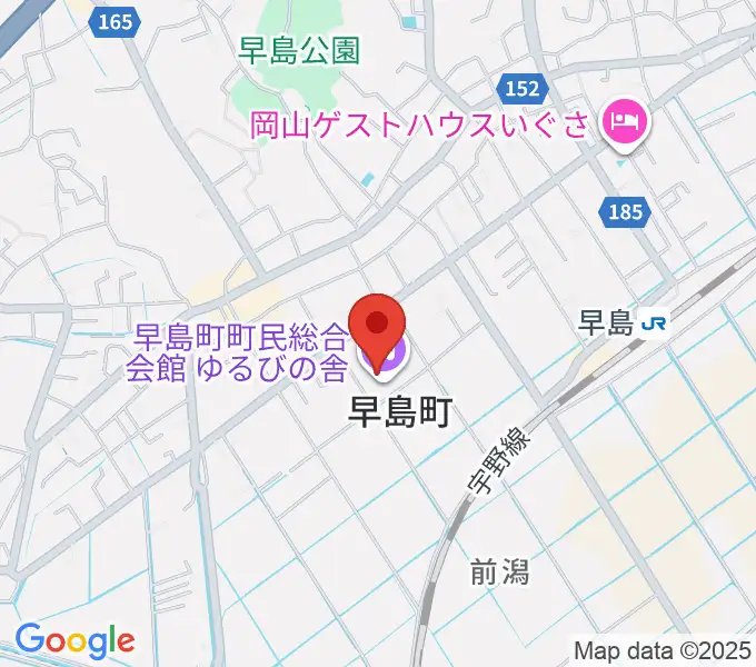 早島町町民総合会館ゆるびの舎の地図
