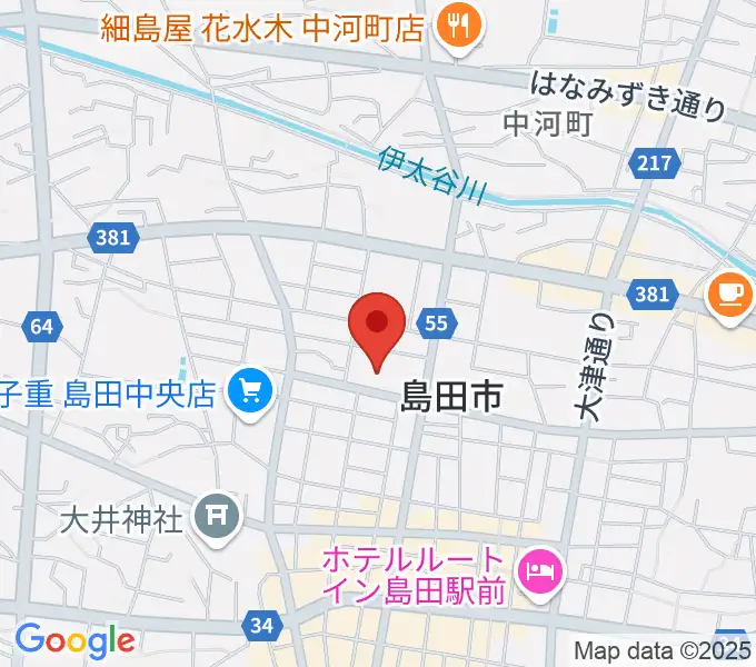 島田市民総合施設プラザおおるりの地図