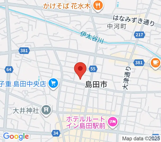 島田市民総合施設プラザおおるりの地図