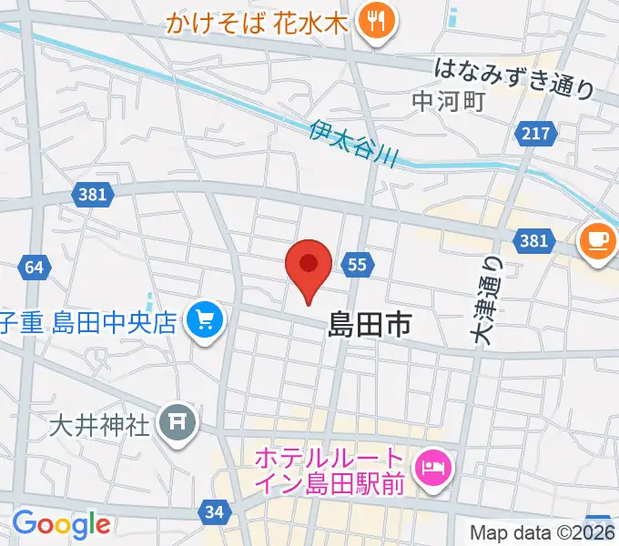 島田市民総合施設プラザおおるりの地図