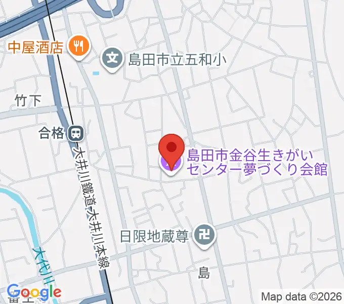 夢づくり会館の地図