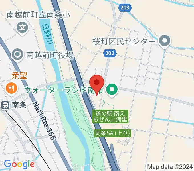 南越前文化会館の地図