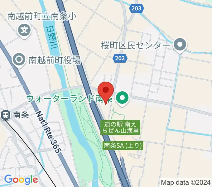 南越前文化会館の地図