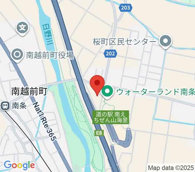 南越前文化会館の地図
