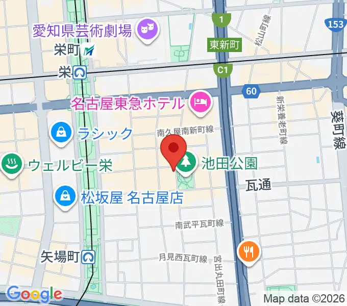 名古屋栄Brushupの地図