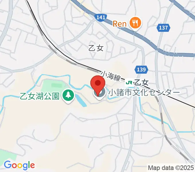 小諸市文化会館の地図