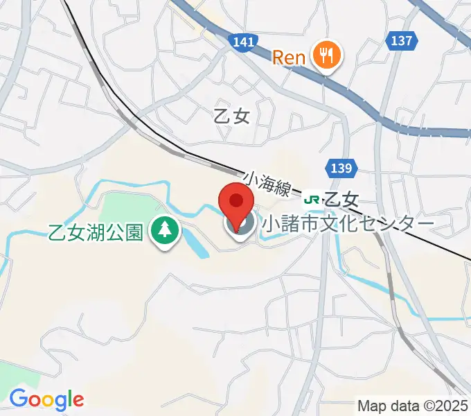 小諸市文化会館の地図