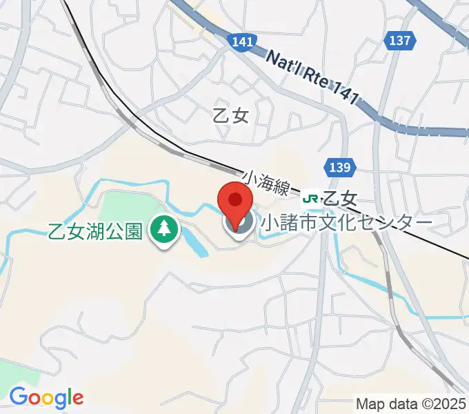 小諸市文化会館の地図