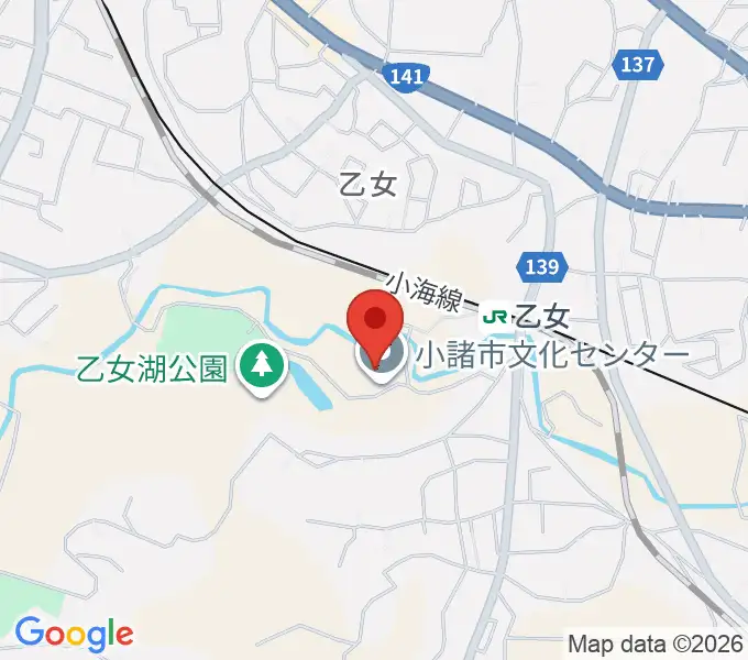 小諸市文化会館の地図