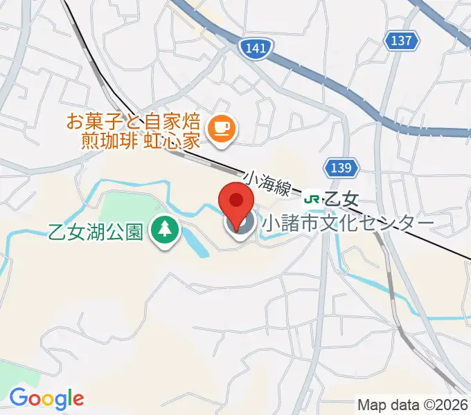 小諸市文化会館の地図
