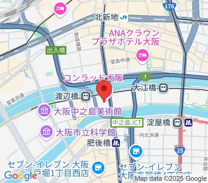 中之島会館の地図