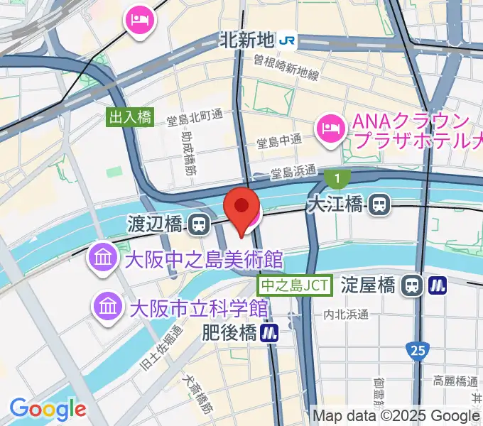 中之島会館の地図