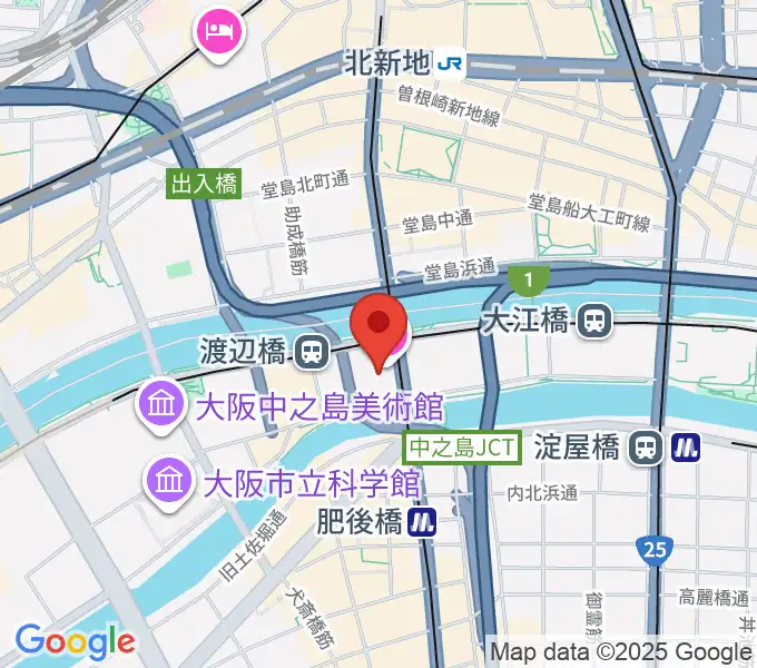 中之島会館の地図