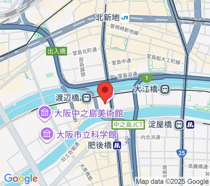 中之島会館の地図